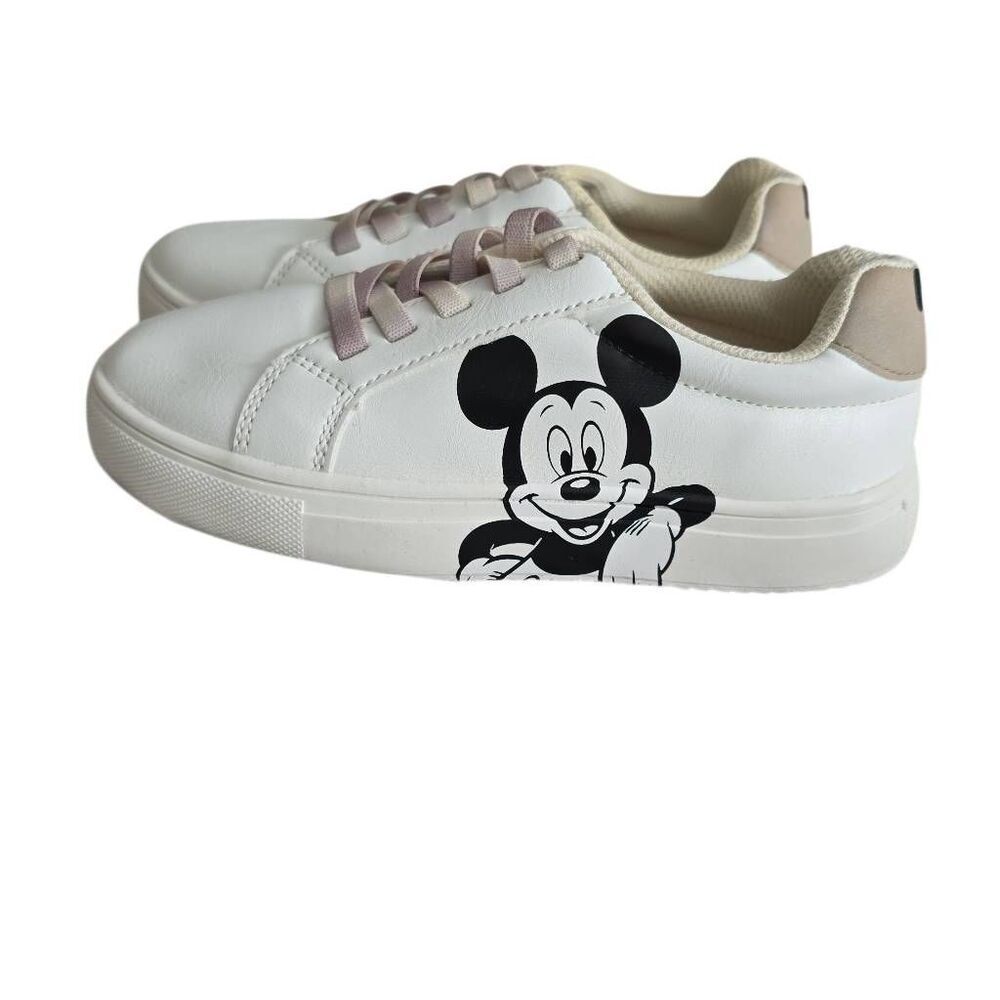Disney Girls Size C13 White Mickey Mouse Casual Sneakers